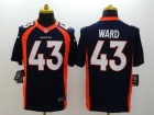 Denver Broncos #43 T.J. Ward Blue Nike Limited Jerseys