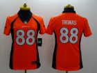 Nike Denver Broncos #88 Demaryius Thomas Orange Women Limited Jerseys