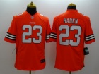 Cleveland Browns #23 Joe Haden Orange Nike Limited Jerseys