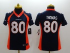 Nike Denver Broncos #80 Julius Thomas Blue Women Limited Jerseys