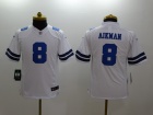 Nike Dallas Cowboys #8 Troy Aikman White Youth Limited Jerseys