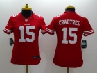 Nike San Francisco 49ers #15 Crabtree White Women Limited Jerseys