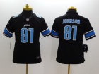 Nike Detroit Lions #81 Calvin Johnson Black Youth Limited Jerseys