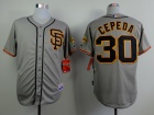 San Francisco Giants #30 Cepeda Grey SF Cool Base Jerseys