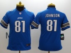 Nike Detroit Lions #81 Johnson Blue Youth Limited Jerseys