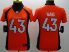 Nike Denver Broncos #43 T.J. Ward Orange Women Limited Jerseys