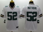 Green Bay Packers #52 Matthews White Nike Limited Jerseys