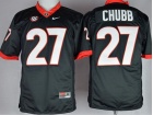 Georgia Bulldogs #27 Nick Chubb Black College Football Limited Jerseys