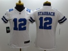 Nike Dallas Cowboys #12 Staubach White Women Limited Jerseys