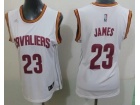 Cleveland Cavaliers #23 Lebron James White New Rev 30 Women NBA Jerseys