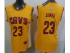 Cleveland Cavaliers #23 Lebron James Yellow New Rev 30 Women NBA Jerseys