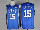 Duke Blue Devils #15 Jahlil Okafor Dark Blue ACC Patch NCAA Basketball Performance Jerseys