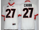 Georgia Bulldogs #27 Nick Chubb White College Football Limited Jerseys