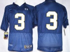 Under Armour Norte Dame Fighting Irish #3 Joe Montana Dark Blue College Football Jerseys