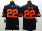 Chicago Bears #22 Forte Blue With Orange Number Nike Limited Jerseys