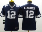 Nike Dallas Cowboys #12 Staubach Blue Youth Limited Jerseys