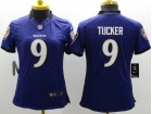 Nike Baltimore Ravens #9 Justin Tucker Purple Women Limited Jerseys