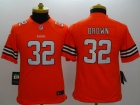 Nike Cleveland Browns #32 Jim Brown Orange Youth Limited Jerseys