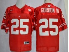 Wisconsin Badgers #25 Melvin Gordon III Red College Football Jerseys