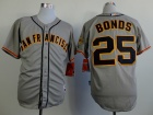 San Francisco Giants #25 Barry Bonds Grey Cool Base Jerseys