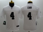 Oakland Raiders #4 Derek Carr White Nike Limited Kids Jerseys