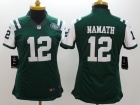 New York Jets #12 Joe Namath Green Women Nike Limited Jerseys