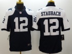 Dallas Cowboys #12 Staubach Blue Thanksgiving Nike Limited Jerseys