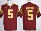 Florida State Seminoles #5 Jameis Winston Red Nike 2015 College Football Playoff Rose Bowl Special E...