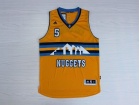 Denver Nuggets #5 Nate Robinson Yellow Rainbow Hardwood Classics Jerseys