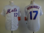 New York Mets #17 Keith Hernandez White With Pinstrip Cool Base Jerseys