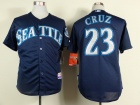 Seattle Mariners #23 Nelson Cruz Dark Blue Cool Base Jerseys