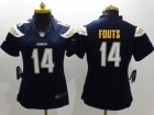 Nike San Diego Charger #14 Dan Fouts Dark Blue Women Limited Jerseys