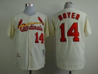 St. Louis Cardinals #14 Ken Boyer Cream M&N Jerseys