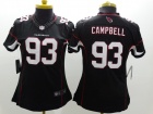 Women Arizona Cardinals #93 Calais Campbell Black Nike Limited Jerseys