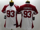 Women Arizona Cardinals #93 Calais Campbell White Nike Limited Jerseys