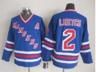 New York Rangers #2 Brian Leetch Blue CCM Jerseys