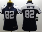 Nike Dallas Cowboys #82 Jason Witten Blue Thanksgiving Women Limited Jerseys