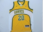  Seattle SuperSonics #20 Payton Yellow Hardwood Classic Swingman Jerseys