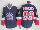 New York Rangers #99 Wayne Gretzky Blue Blue New Style CCM Jerseys