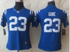 Women Nike Indianapolis Colts #23 Frank Gore Blue Limited Jerseys