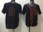 San Francisco Giants #8 Hunter Pence Black SF Jerseys