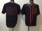 San Francisco Giants #28 Buster Posey Black SF Jerseys