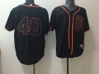 San Francisco Giants #40 Madison Bumgarner Black SF Jerseys