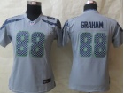 Women Nike Seattle Seahawks #88 Jimmy Graham Grey Limited Jerseys