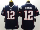 New England Patriots #12 Tom Brady Blue Nike Limited Jerseys