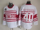 Detroit Red Wings #40 Henrik Zetterberg White With 75th Patch CCM Jerseys