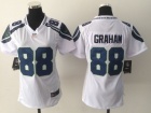 Women Nike Seattle Seahawks #88 Jimmy Graham White Jerseys