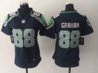 Women Nike Seattle Seahawks #88 Jimmy Graham Blue Jerseys