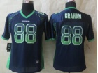 Women Nike Seattle Seahawks #88 Jimmy Graham Blue Drift Fashion Jerseys