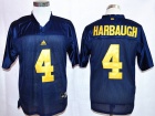 Nike Michigan Wolverines #4 Jim Harbaugh Navy Blue College Football Jerseys